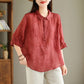 Cotton Linen Loose Shirt Top spiyle