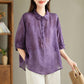 Cotton Linen Loose Shirt Top spiyle