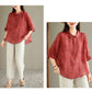 Cotton Linen Loose Shirt Top spiyle