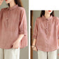 Cotton Linen Loose Shirt Top spiyle