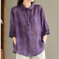 Cotton Linen Loose Shirt Top spiyle