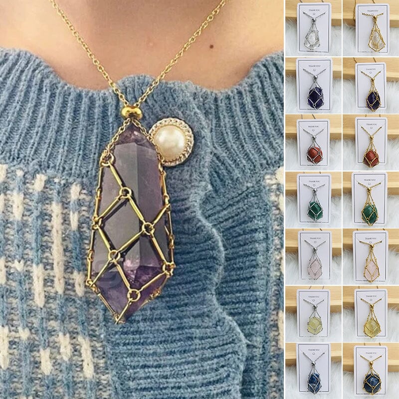 🔥2025 HOT SALE🔥 Crystal Stone Holder Necklace