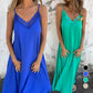 🌸Spring Specials💐 Women's Elegant Lace Trim V-Neck Spaghetti Strap Maxi Dress