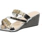 🌴Summer Specials🌴Trendy Crystal-Adorned Wedge Sandals