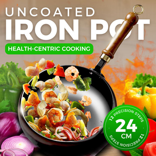 ⏳Time-limited Special 50% Off⌛Uncoated Thick Iron Pot🍳