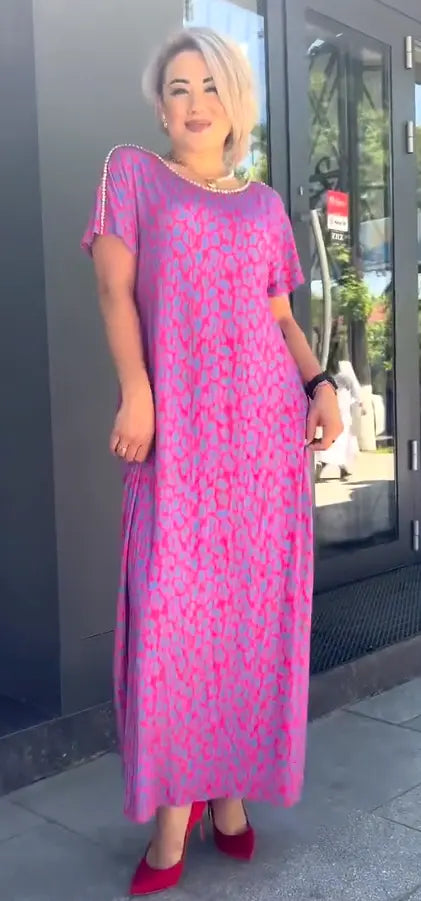 👗【M-3XL】2024 Fashionable plus-size Print Dress（50% OFF） spiyle
