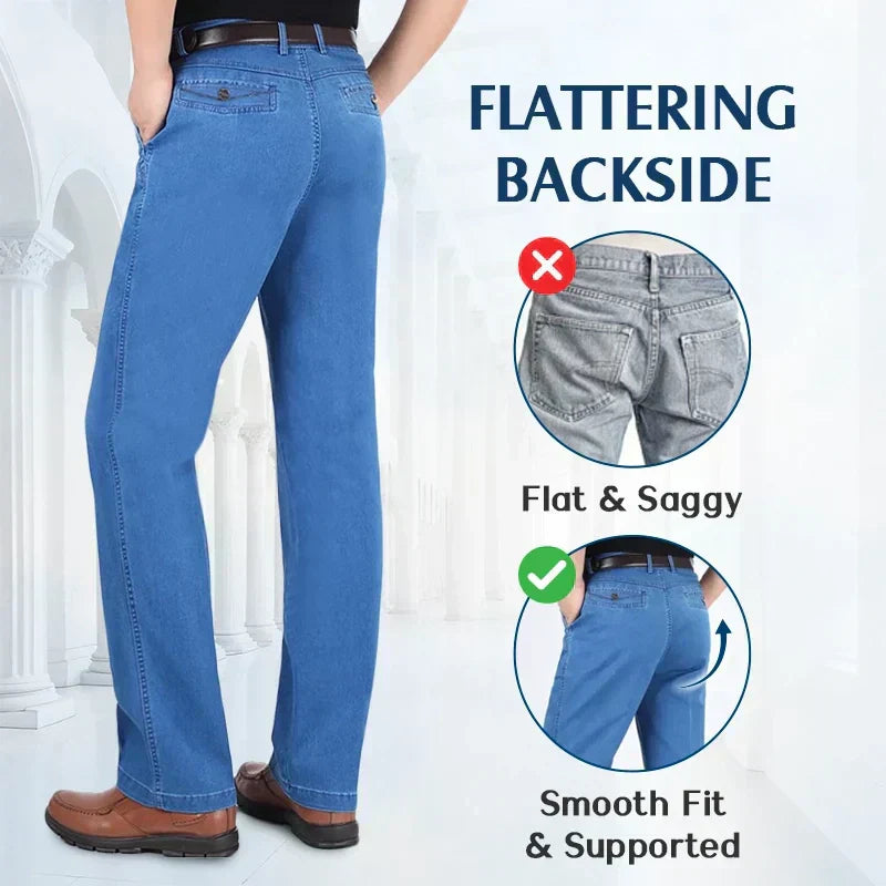 🔥2025 HOT SALE🔥 Men's High Waist Straight Cut Jeans