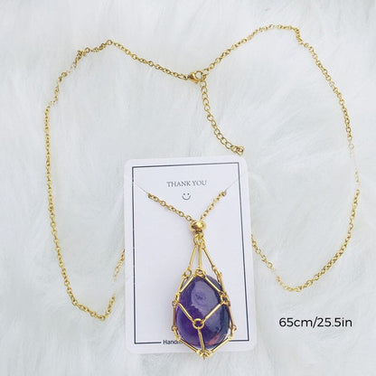🔥2025 HOT SALE🔥 Crystal Stone Holder Necklace