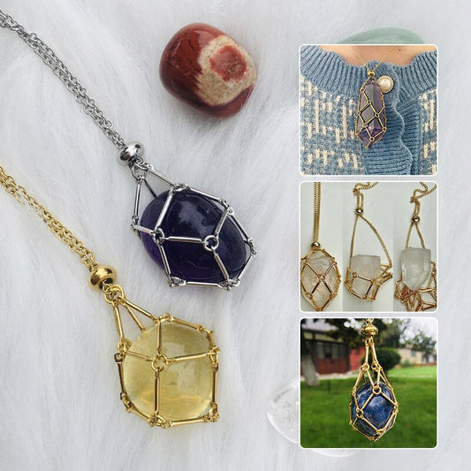 🔥2025 HOT SALE🔥 Crystal Stone Holder Necklace