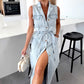 ⏳Time-limited Special⏰Women's Waistband Midi Jeans Dress 💃
