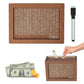 ⏳Limited-time 50% off⏰Retro Style Wooden Money Box with Counter Piggy Bank Handmade Saving Money Goal Piggy Bank