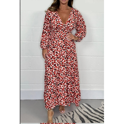 🌸Spring Specials🌸 Women Printed Sexy Deep V-neck Dress