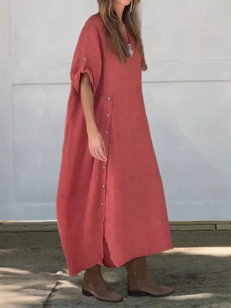 🔥Last Day Sale 47%🔥Women's Linen Cotton Dress spiyle