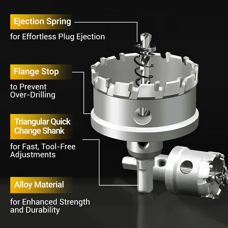 ⏳Time-limited Special⏰Carbide-Tipped Hole Cutter for Metal⚙️