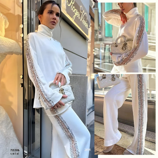 ⏳Limited-time 50% off⏰Fashion Sequin Suit (2 pieces set)👚👖
