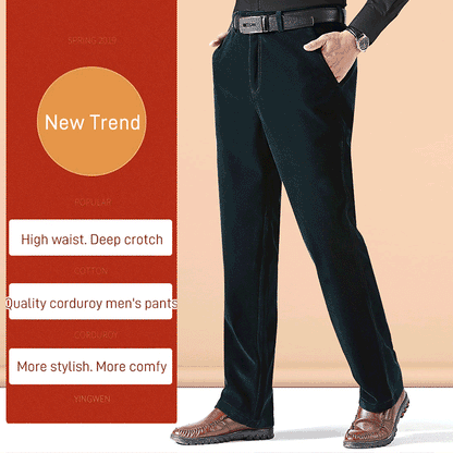 🔥2025 HOT SALE🔥 Men's Stretchy Corduroy Straight Long Pants