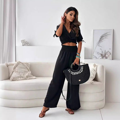 🌸Spring Specials💐 Set With Elastic Pants & Shirt