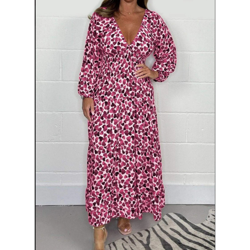🌸Spring Specials🌸 Women Printed Sexy Deep V-neck Dress
