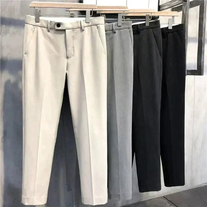 🎁Hot Sale 50% OFF⏳Solid Color Slim Fit Formal Pants spiyle