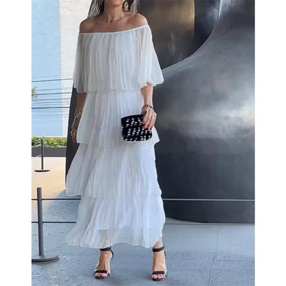 🌸Spring Specials💐 Elegant chiffon cake long dress