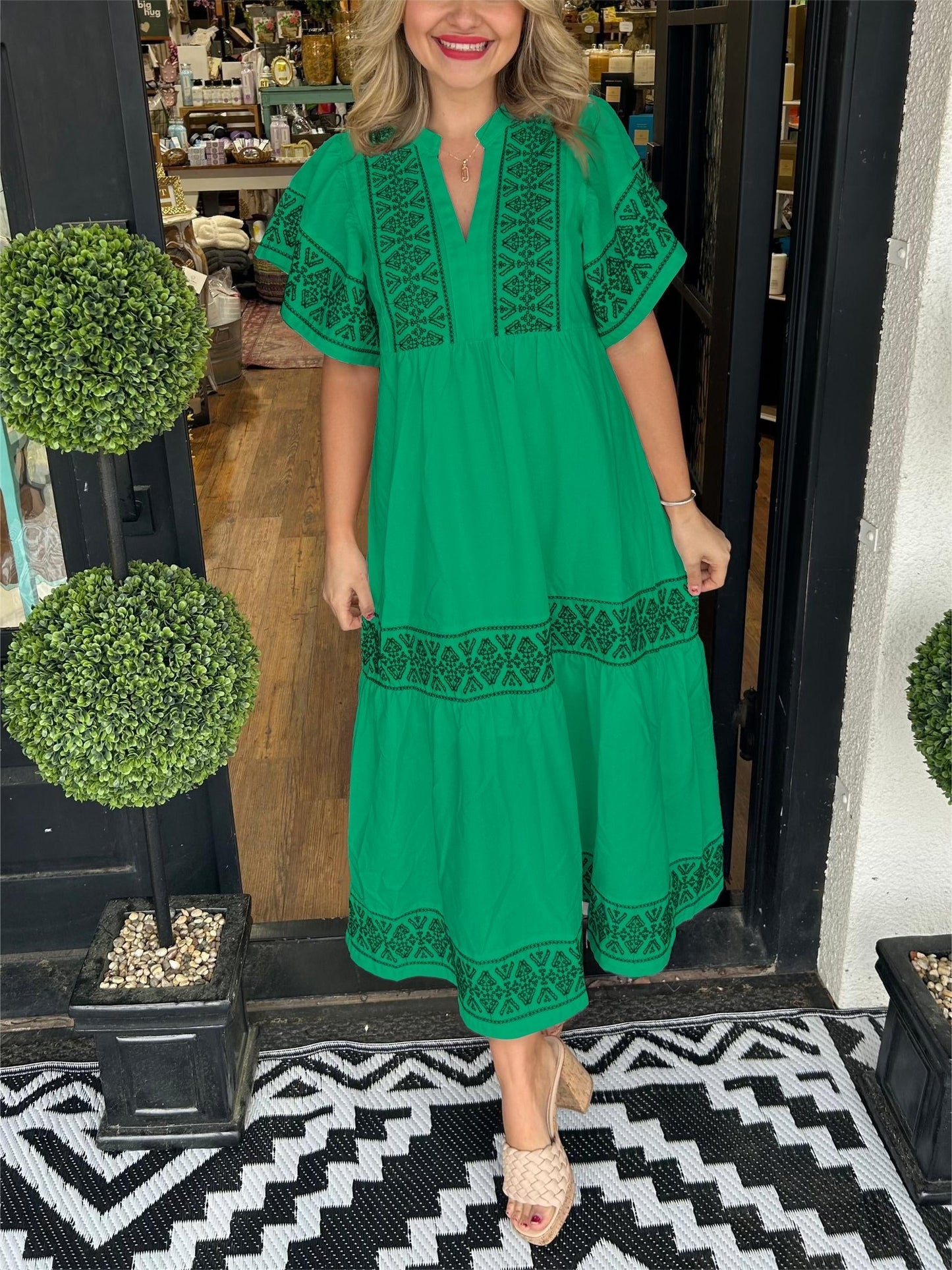 💝2024 Women's V-Neck Boho Maxi Dress💝 spiyle