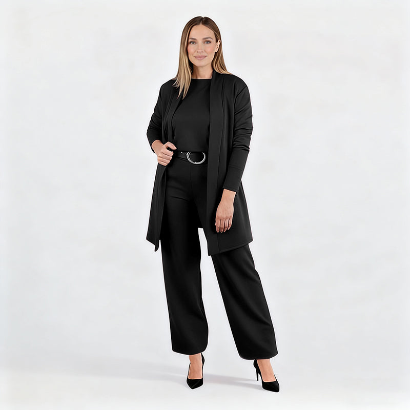 ⏳Time-Limited Special⏰Elegant 3-piece set including long cardigan, top and pants💞