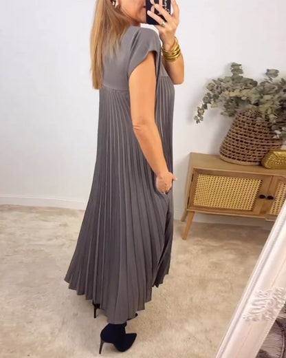 🌸Spring Specials🌸 Sleeveless pleated simple solid color dress