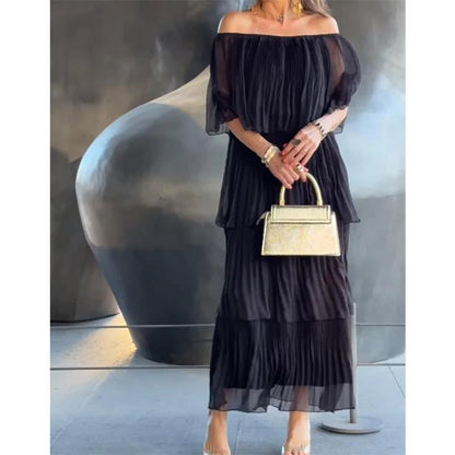 🌸Spring Specials💐 Elegant chiffon cake long dress