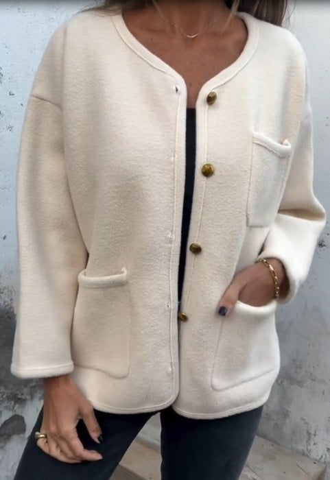 🍂Fall Specials🍂Simple Temperament Metal Button Short Coat for women
