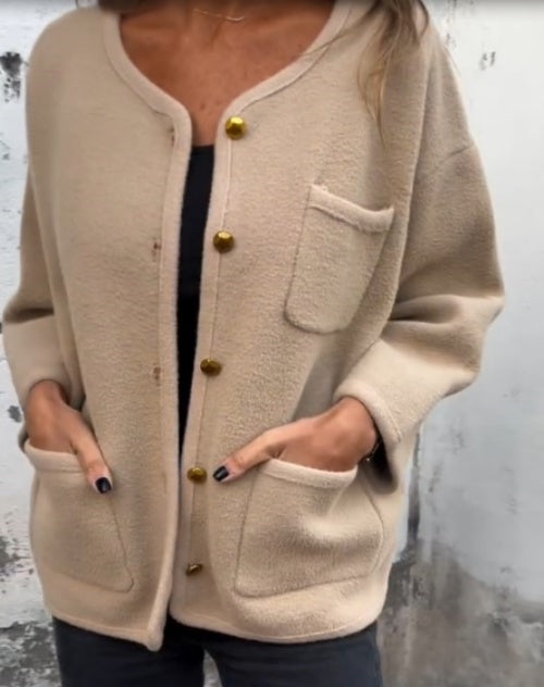 🍂Fall Specials🍂Simple Temperament Metal Button Short Coat for women