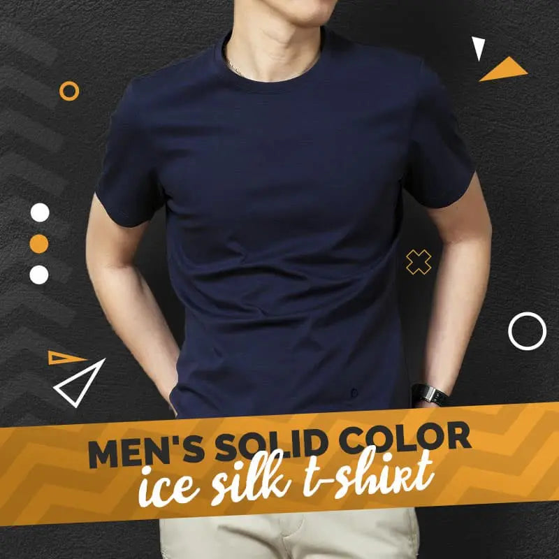 👕Men's Solid Color Ice Silk T-Shirt❄️ spiyle