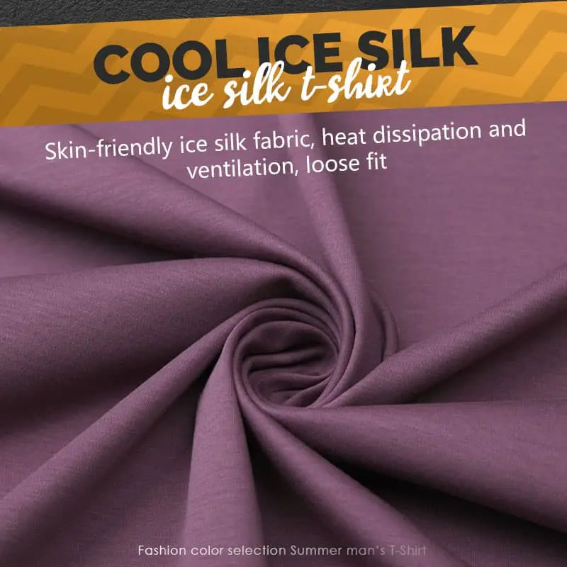 👕Men's Solid Color Ice Silk T-Shirt❄️ spiyle