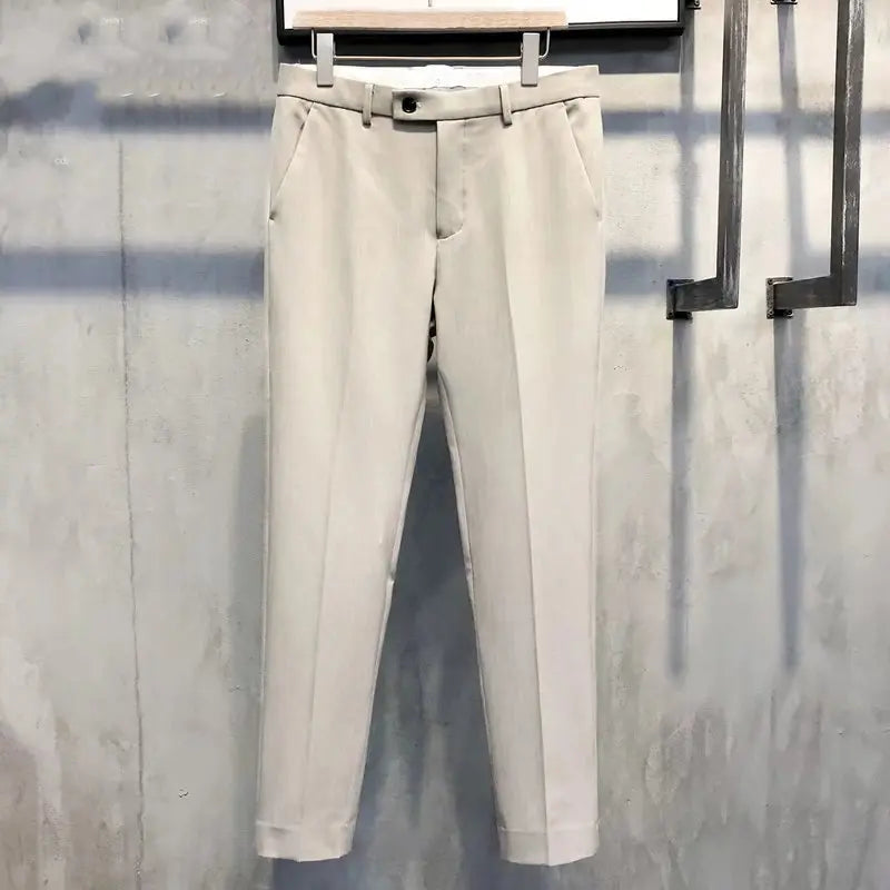 🎁Hot Sale 50% OFF⏳Solid Color Slim Fit Formal Pants spiyle