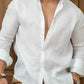 Men's Cotton Linen Solid Color Shirt