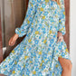 🌸Spring Specials💐 Women's Long Sleeve V Neck Bohemian Midi Dress