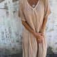 🌸Spring Specials💐 Women's Loose V-neck Cotton Linen Dress
