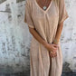🌸Spring Specials💐 Women's Loose V-neck Cotton Linen Dress