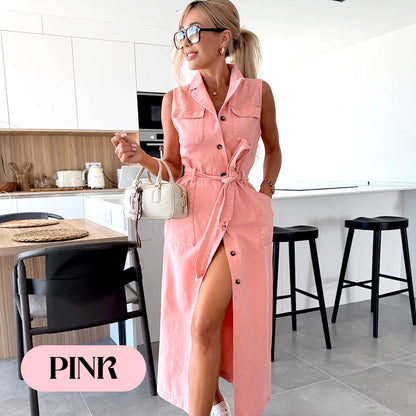 ⏳Time-limited Special⏰Women's Waistband Midi Jeans Dress 💃
