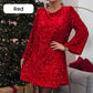 🎅Pre-Xmas Specials🎄 Long Sleeve Loose Sequined Tie-back Dress