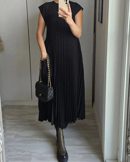 🌸Spring Specials🌸 Sleeveless pleated simple solid color dress