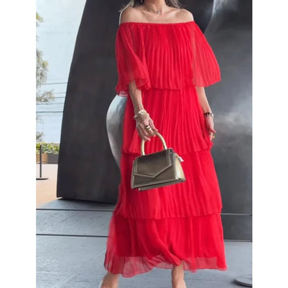 🌸Spring Specials💐 Elegant chiffon cake long dress