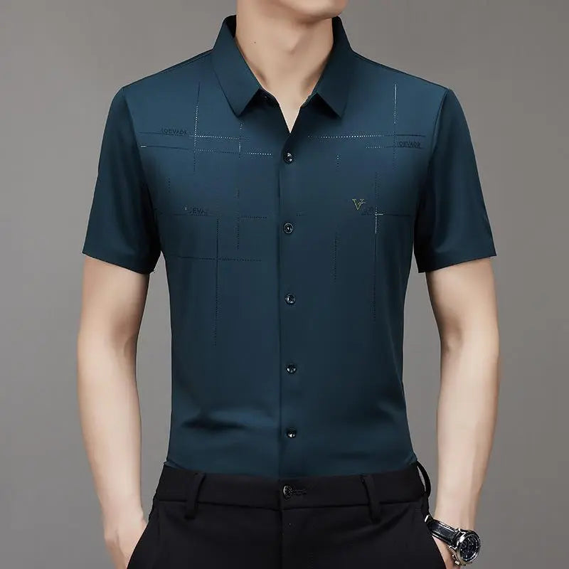 🔥Buy 2 Free shipping🔥Only $25.99🎁Men's Ice Silk Business Shirt spiyle