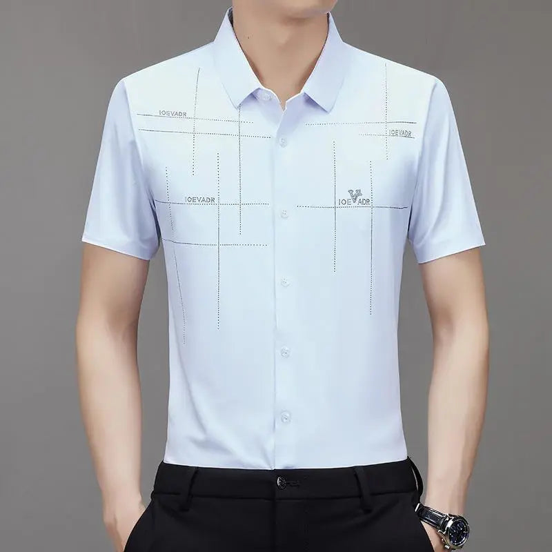 🔥Buy 2 Free shipping🔥Only $25.99🎁Men's Ice Silk Business Shirt spiyle