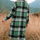 🍂Fall Specials🍂Women's Plaid Print Long Sleeve Warm Tweed Coat