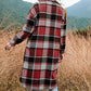 🍂Fall Specials🍂Women's Plaid Print Long Sleeve Warm Tweed Coat