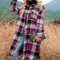 🍂Fall Specials🍂Women's Plaid Print Long Sleeve Warm Tweed Coat