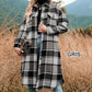 🍂Fall Specials🍂Women's Plaid Print Long Sleeve Warm Tweed Coat