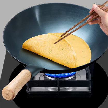🍳Uncoated Non-Stick Iron Wok