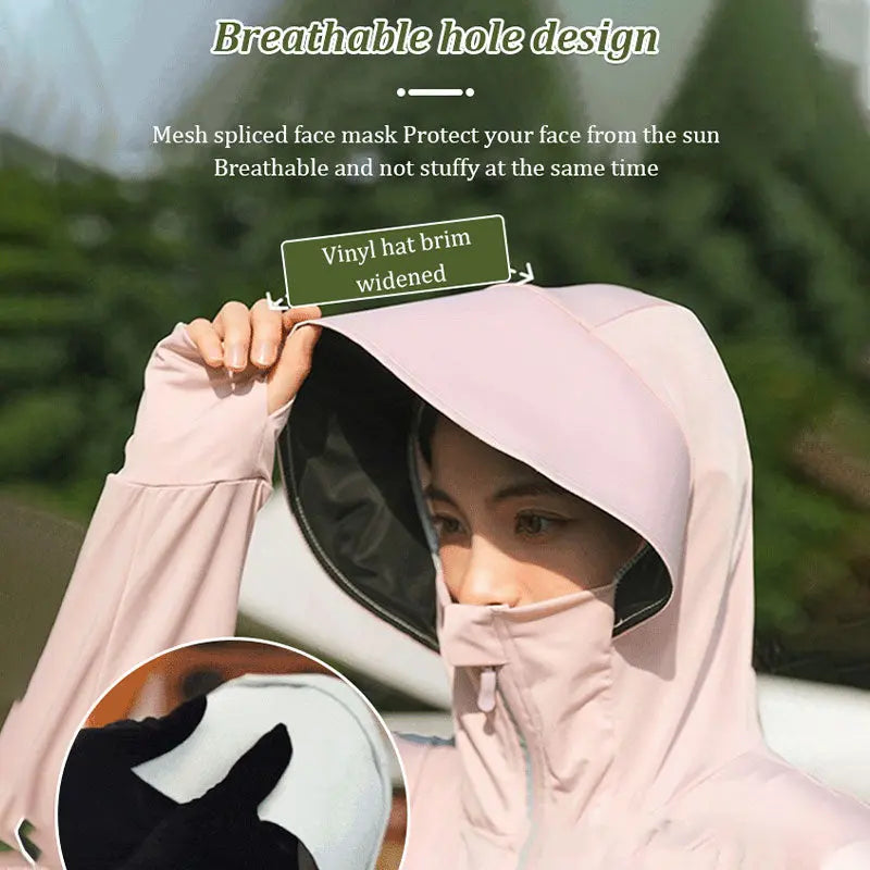 UPF50+ Breathable Hooded Long Sleeve Sun Protection Jacket💕 spiyle