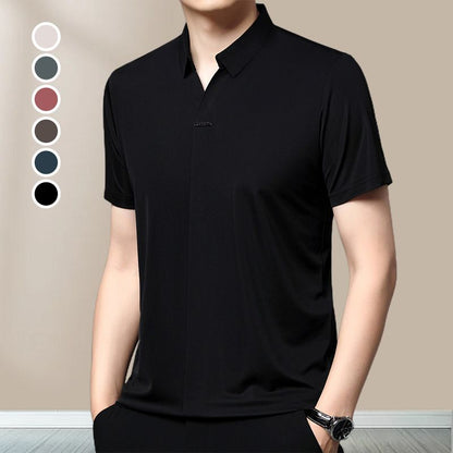 🎁Hot Sale 48% OFF⏳Men’s Casual Lapel Breathable Wrinkle-free T-shirt spiyle